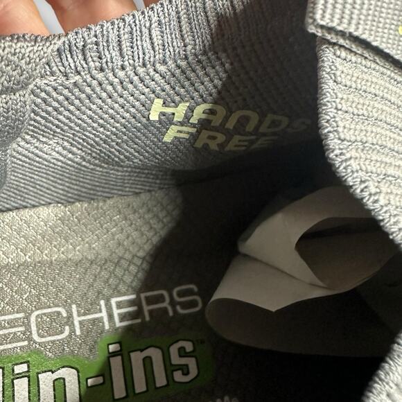 SKECHERS Sneakers 3D Energy POLZAR Hands Free Slip-Ins Size 13 Mens Gray Lime - Picture 11 of 13